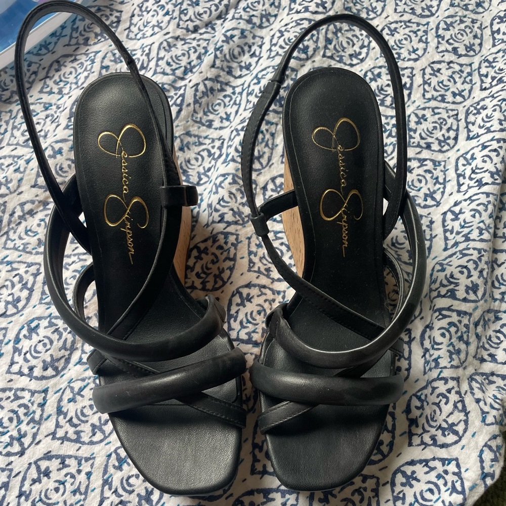Jessica Simpson wedges size 7.5 -worn once